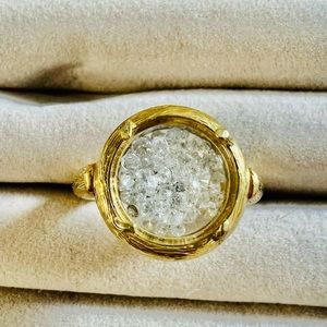 Loose crystals inclosed in kaleidoscope sparkle ring size 7.5 FINAL PRICE